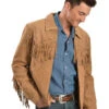 Scully Men's Boar Suede Fringe Jacket -Ariat || Wrangler || Carhartt Shop 082801 N4 P1