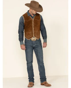 Scully Boar Suede Leather Vest -Ariat || Wrangler || Carhartt Shop 082863 41 P3