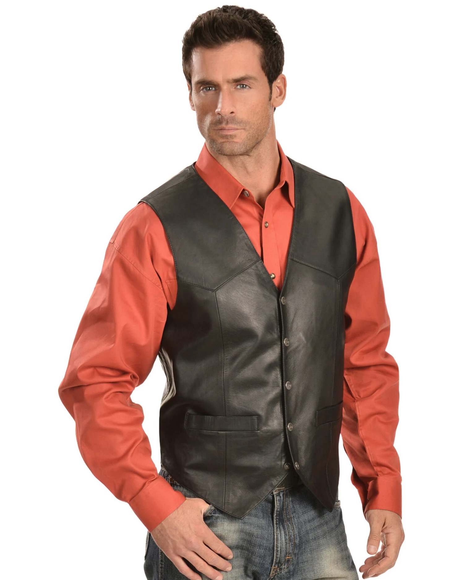 Scully Men's Lamb Leather Vest 3 Scully Men's Lamb Leather Vest
