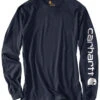 Carhartt Men's Loose Fit Heavyweight Long Sleeve Logo Graphic Work T-Shirt -Ariat || Wrangler || Carhartt Shop 086954 85 P1