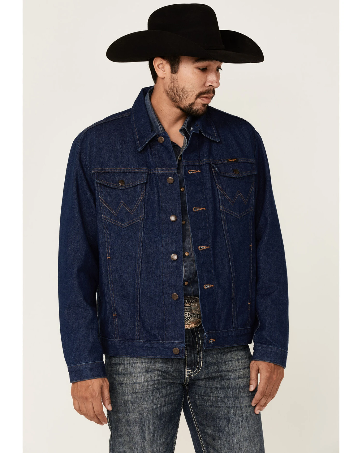Wrangler Men's Unlined Denim Western Jacket - Tall 3 Wrangler Men's Unlined Denim Western Jacket - Tall