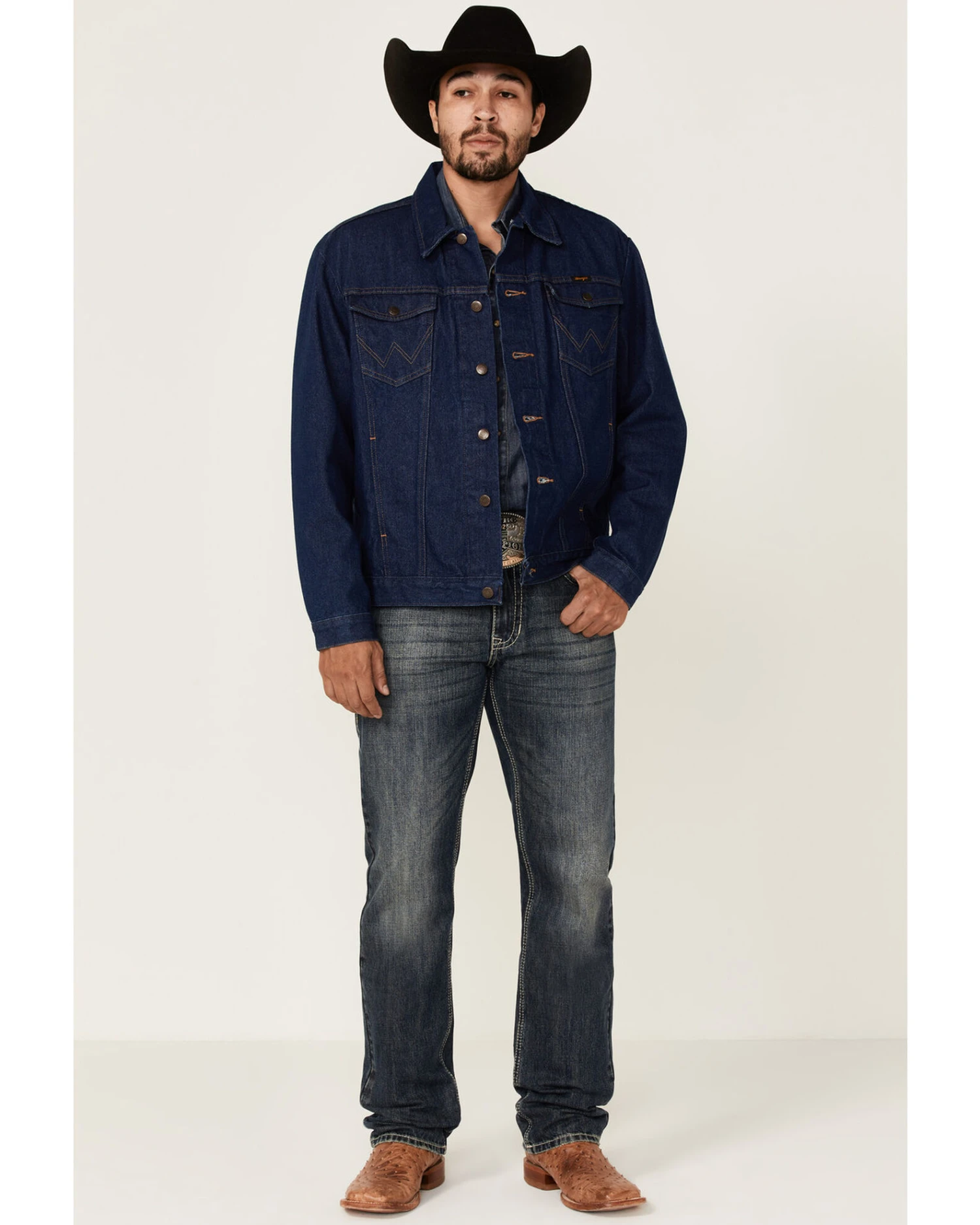 Wrangler Men's Unlined Denim Western Jacket - Tall 4 Wrangler Men's Unlined Denim Western Jacket - Tall - Image 2
