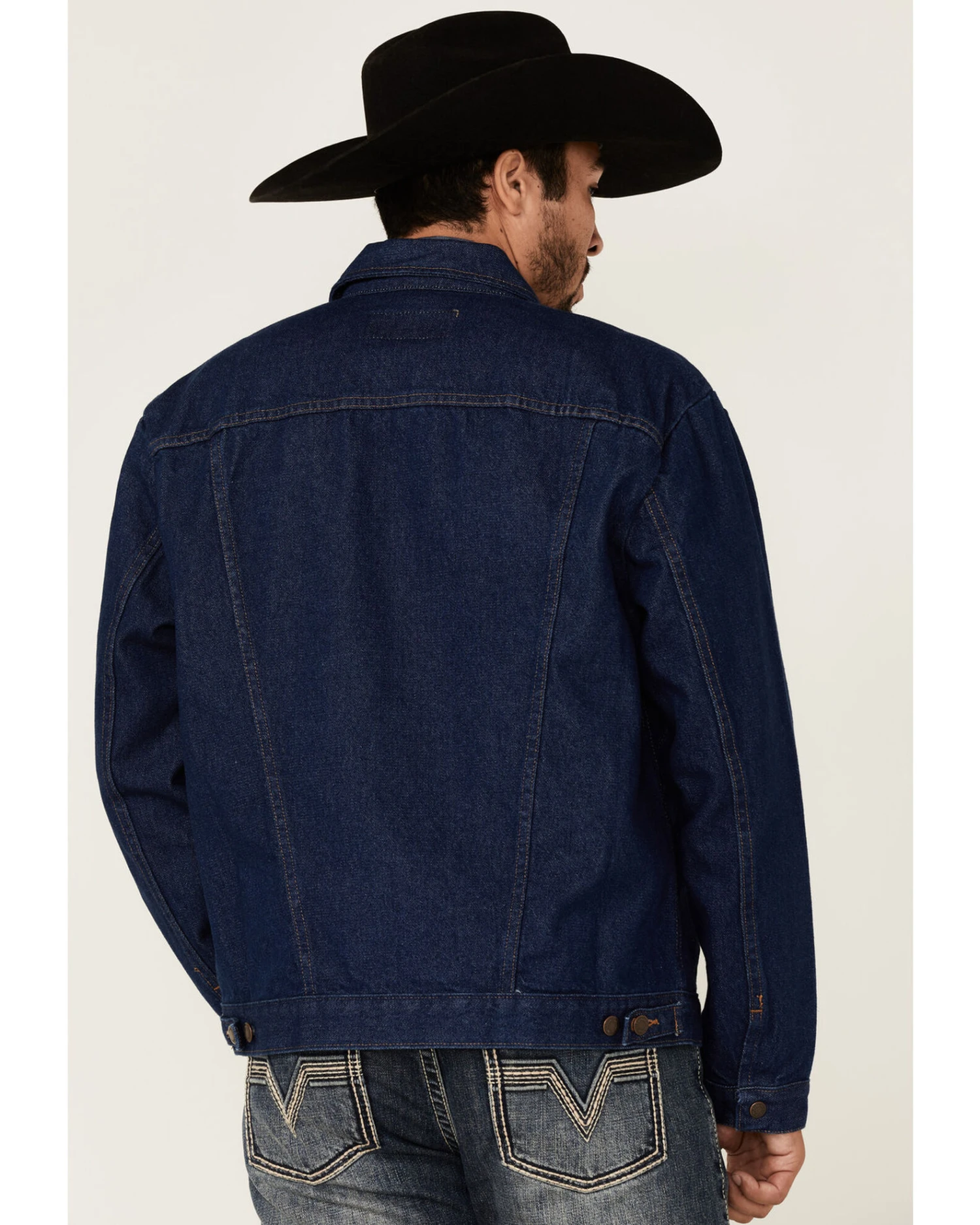Wrangler Men's Unlined Denim Western Jacket - Tall 6 Wrangler Men's Unlined Denim Western Jacket - Tall - Image 4