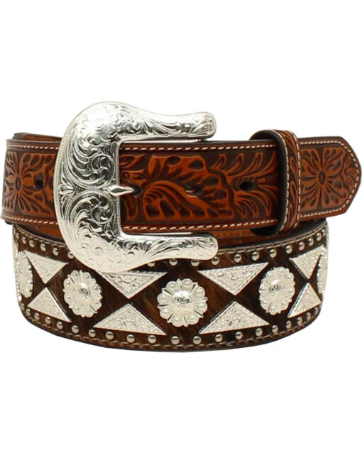 Ariat Men's Leather Diamond Concho Western Belt  -Ariat || Wrangler || Carhartt Shop 2000218578 280 P1