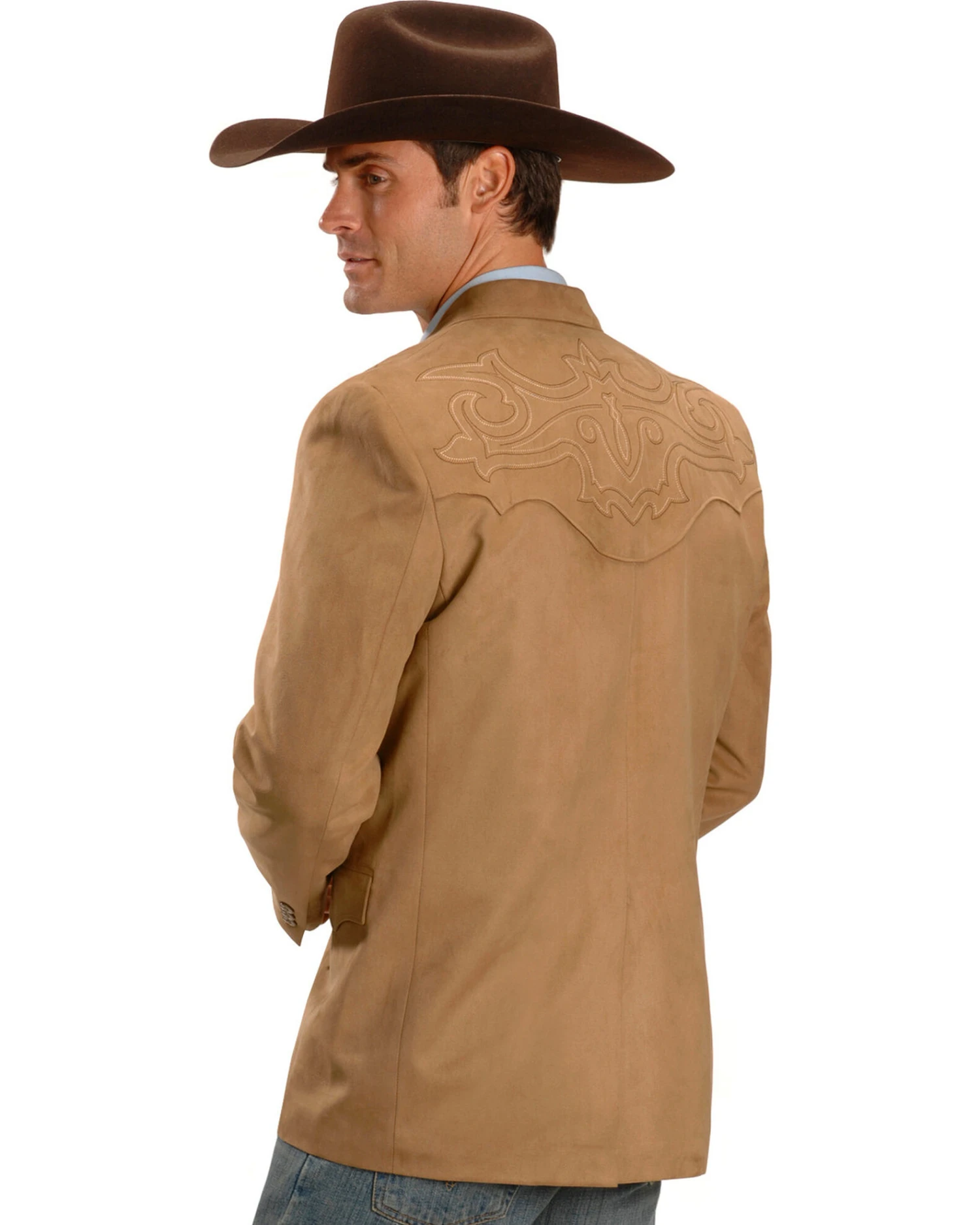 Circle S Men's Embroidered Micro-Suede Sportcoat 5 Circle S Men's Embroidered Micro-Suede Sportcoat - Image 3