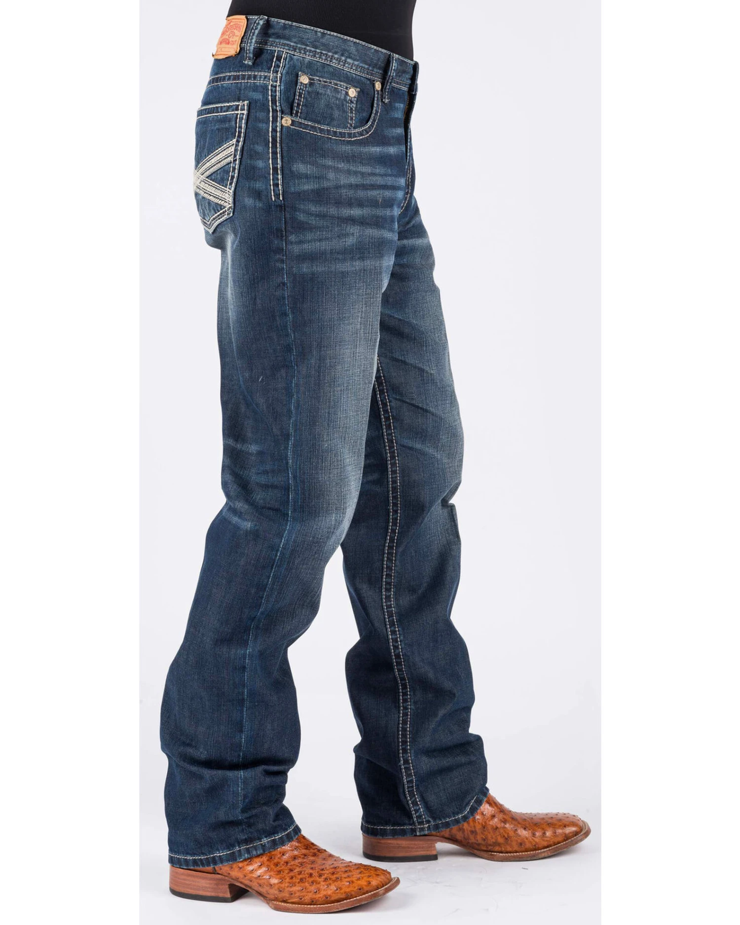 Stetson Men's 1520 Standard Fit Straight Jeans 4 Stetson Men's 1520 Standard Fit Straight Jeans - Image 2