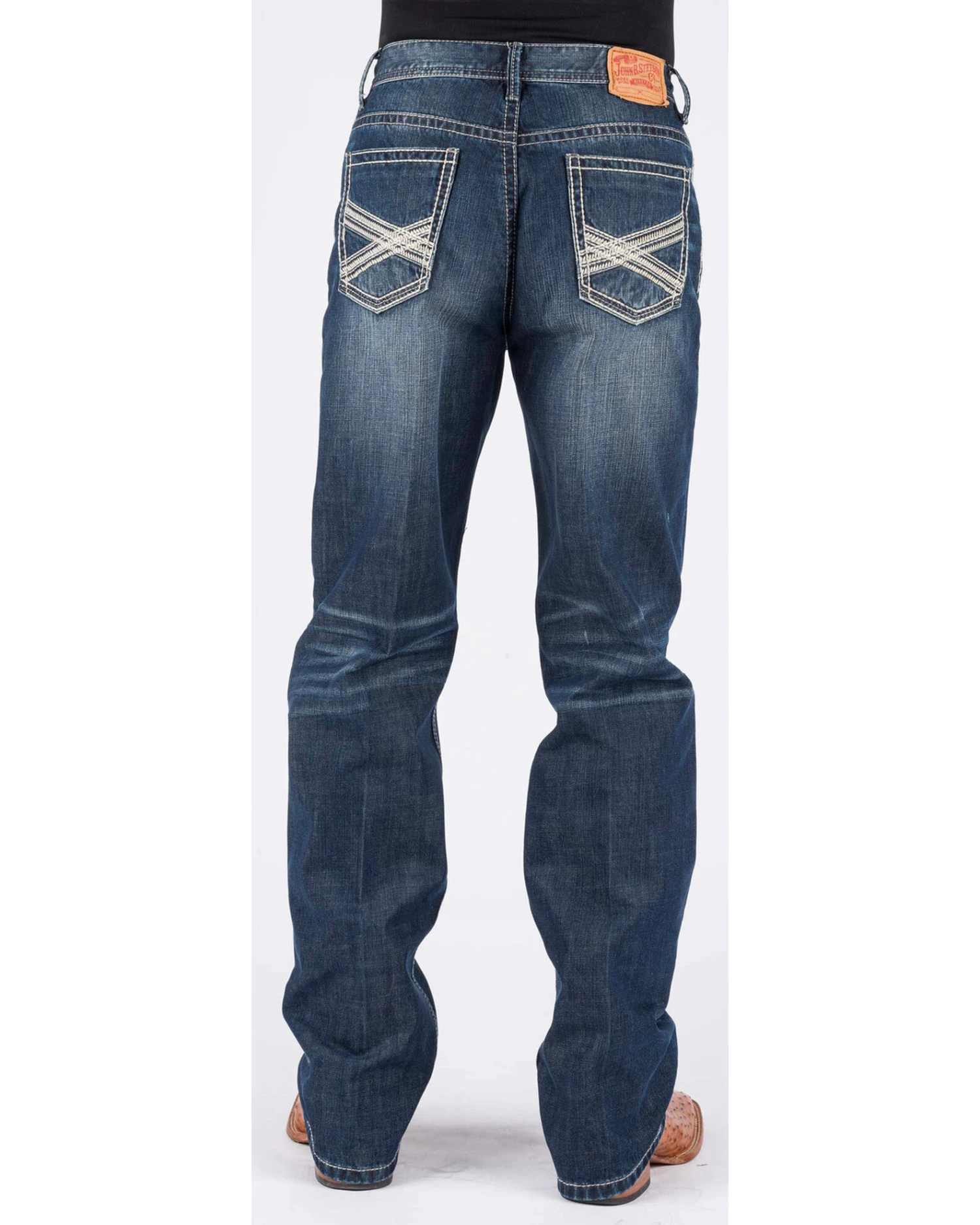 Stetson Men's 1520 Standard Fit Straight Jeans 3 Stetson Men's 1520 Standard Fit Straight Jeans