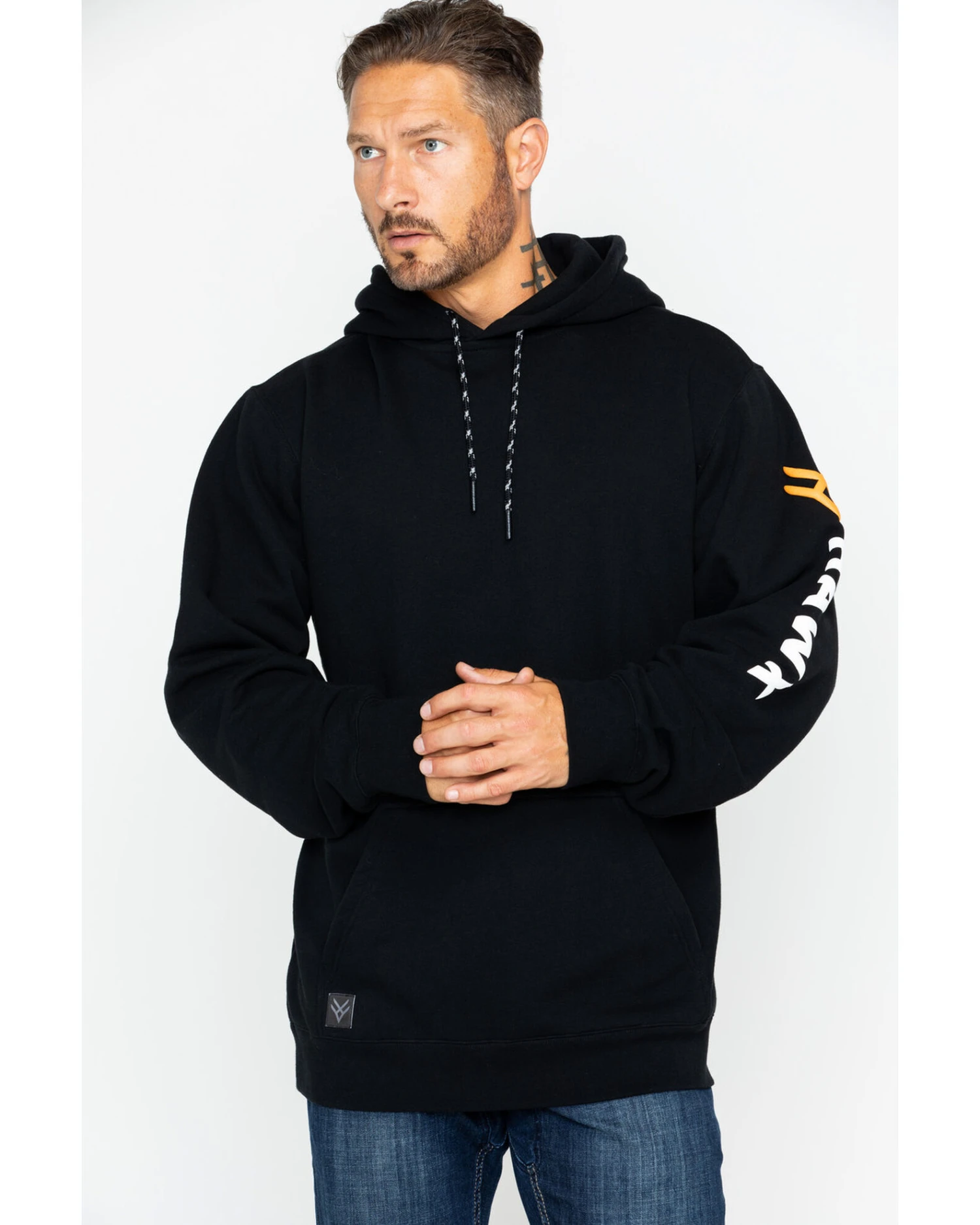 Hawx Men's Logo Sleeve Hooded Work Sweatshirt 3 Hawx Men's Logo Sleeve Hooded Work Sweatshirt