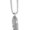 M & F Western Men's Silver Twisted Feather Necklace -Ariat || Wrangler || Carhartt Shop 2000271086 040 P1