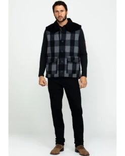 Moonshine Spirit Men's Countryman Buffalo Check Plaid Corduroy Vest  -Ariat || Wrangler || Carhartt Shop 2000282817 001 P6