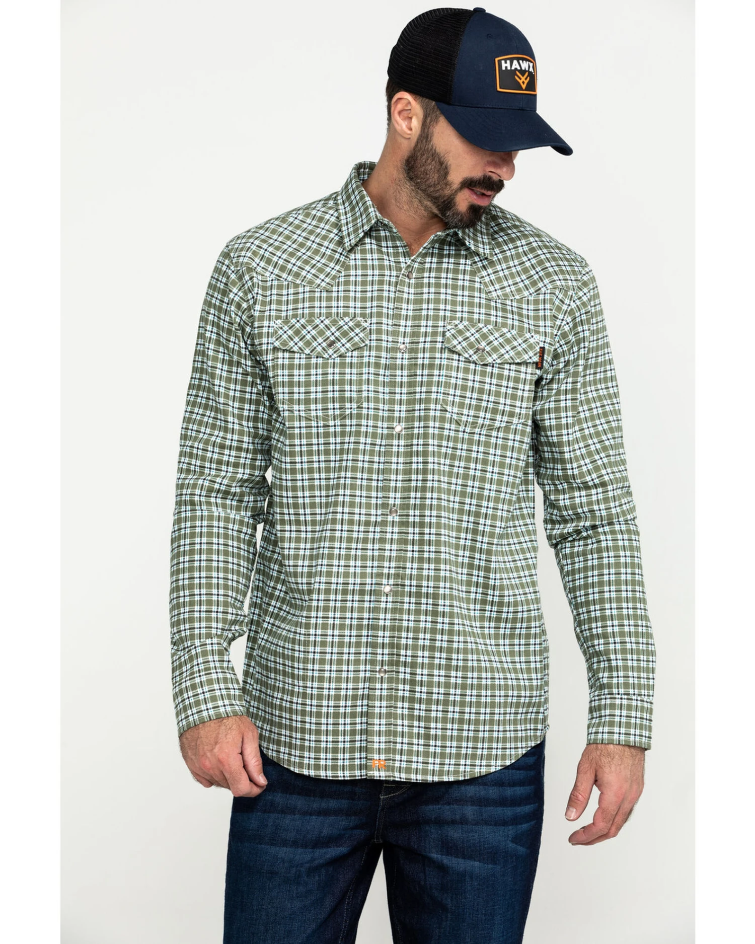 Cody James Men's FR Woven Plaid Print Long Sleeve Button Down Work Shirt 3 Cody James Men's FR Woven Plaid Print Long Sleeve Button Down Work Shirt