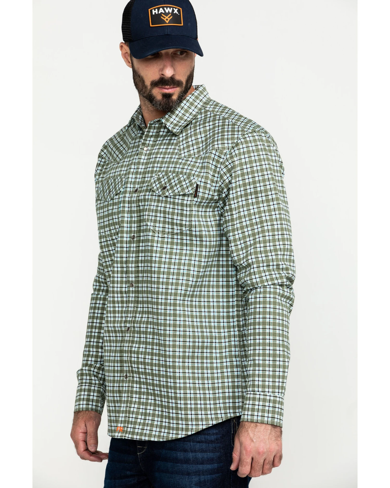 Cody James Men's FR Woven Plaid Print Long Sleeve Button Down Work Shirt 5 Cody James Men's FR Woven Plaid Print Long Sleeve Button Down Work Shirt - Image 3