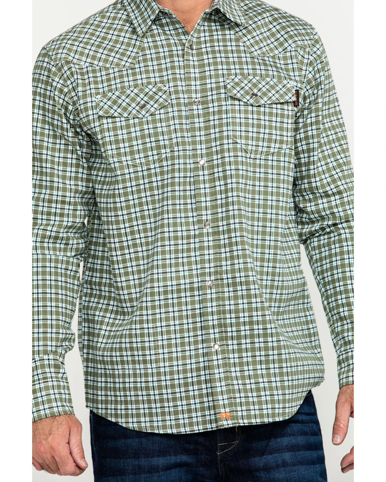 Cody James Men's FR Woven Plaid Print Long Sleeve Button Down Work Shirt 6 Cody James Men's FR Woven Plaid Print Long Sleeve Button Down Work Shirt - Image 4