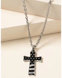 Cody James Men's Stainless Flag Cross