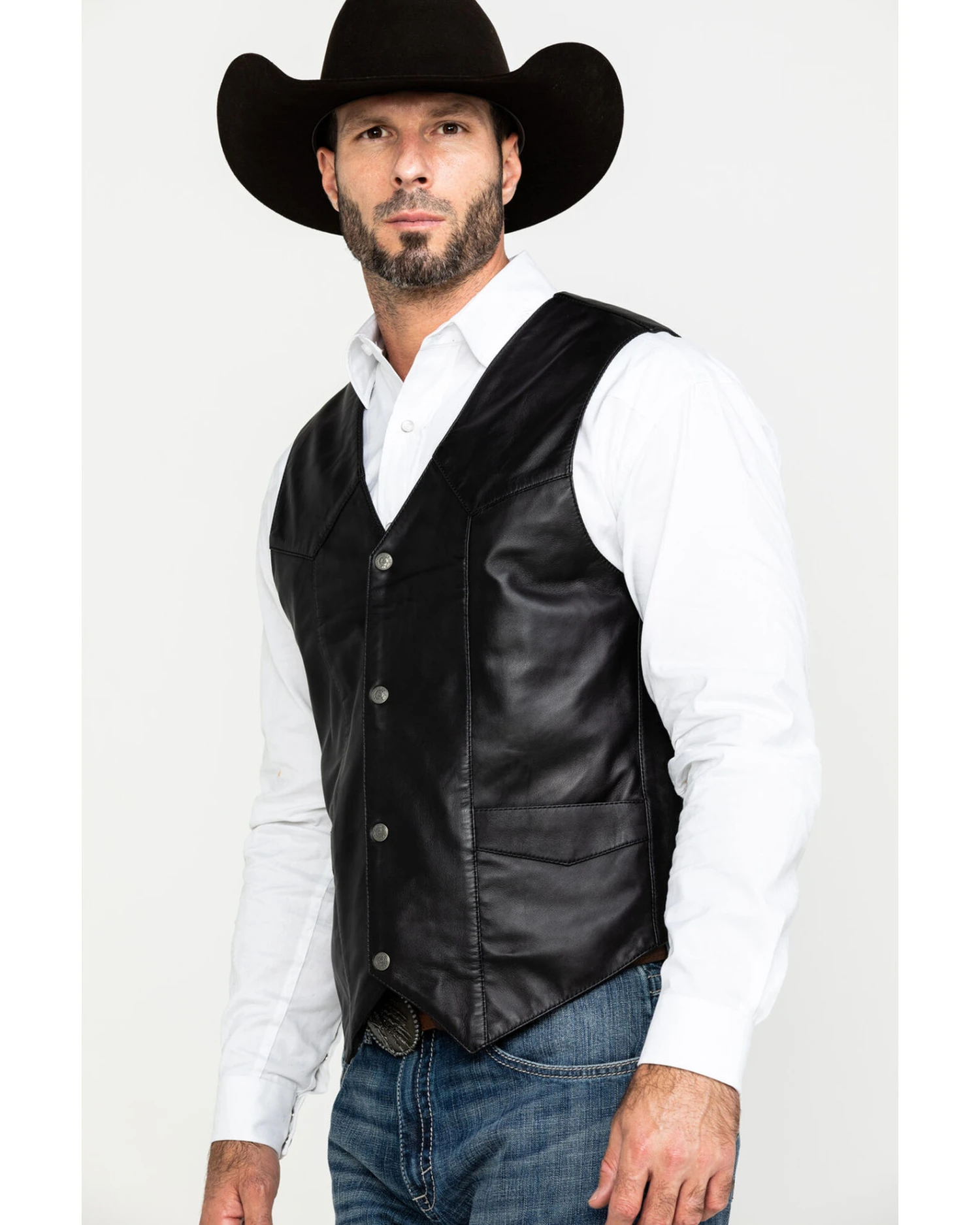 Liberty Wear Men's Jackson Lambskin Leather Vest 5 Liberty Wear Men's Jackson Lambskin Leather Vest - Image 3