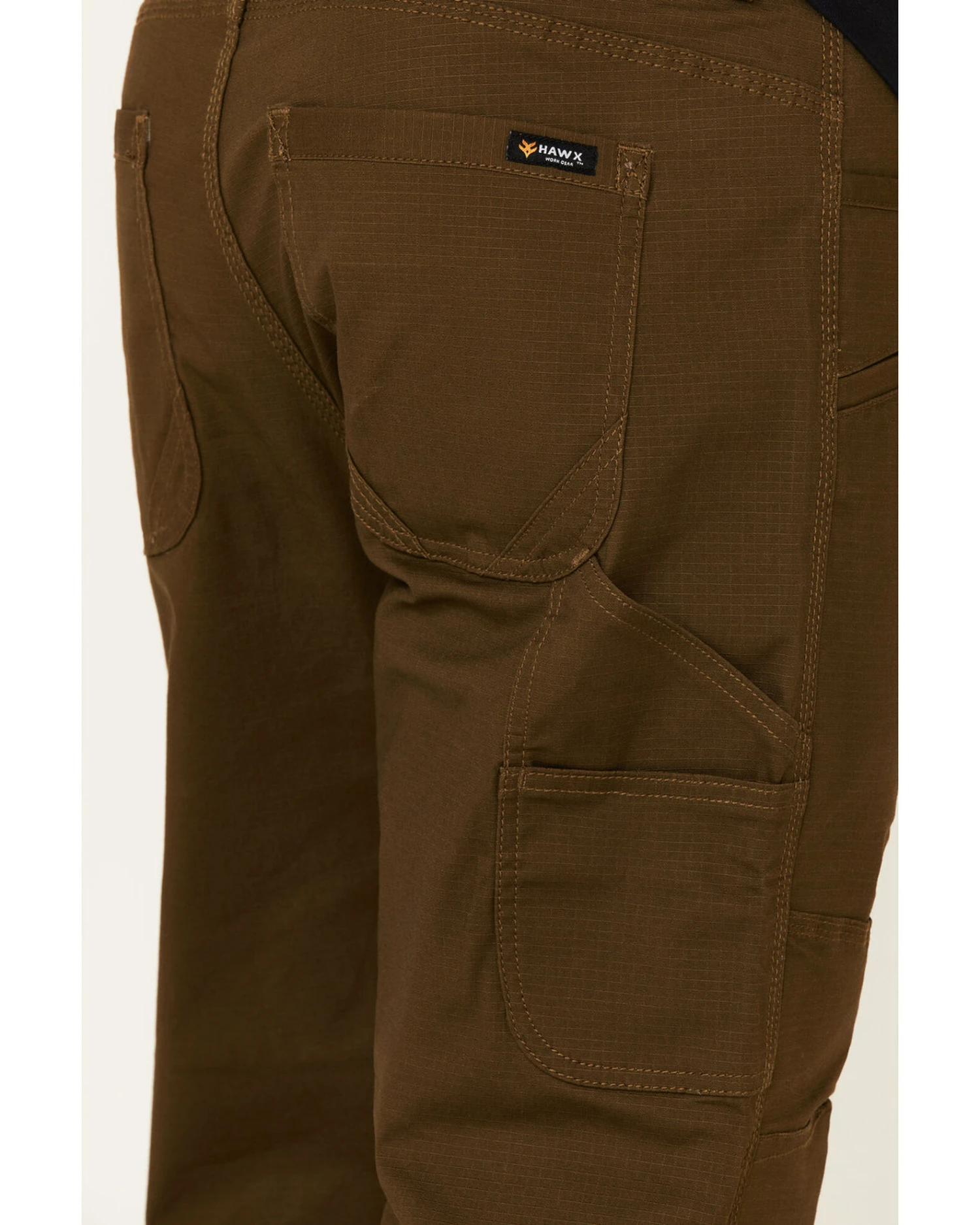 Hawx Men's Dark Olive Stretch Ripstop Work Pants 6 Hawx Men's Dark Olive Stretch Ripstop Work Pants - Image 4