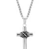 Montana Silversmiths Men's Rope Wrapped Cross Necklace -Ariat || Wrangler || Carhartt Shop 2000318579 040 P1