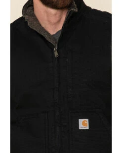 Carhartt Men's Washed Duck Sherpa Lined Mock Neck Work Vest  -Ariat || Wrangler || Carhartt Shop 2000323105 001 P4