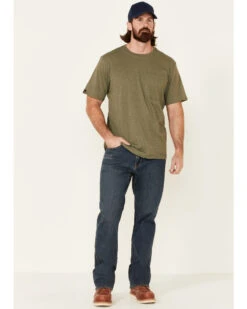 Hawx Men's Medium Wash Stretch Straight Work Jeans 