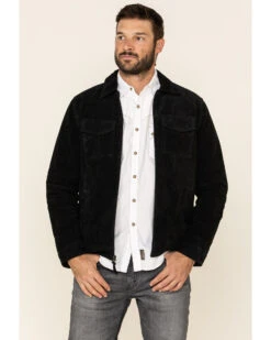 Moonshine Spirit Men's Black Cromwell Suede Roadie Jacket
