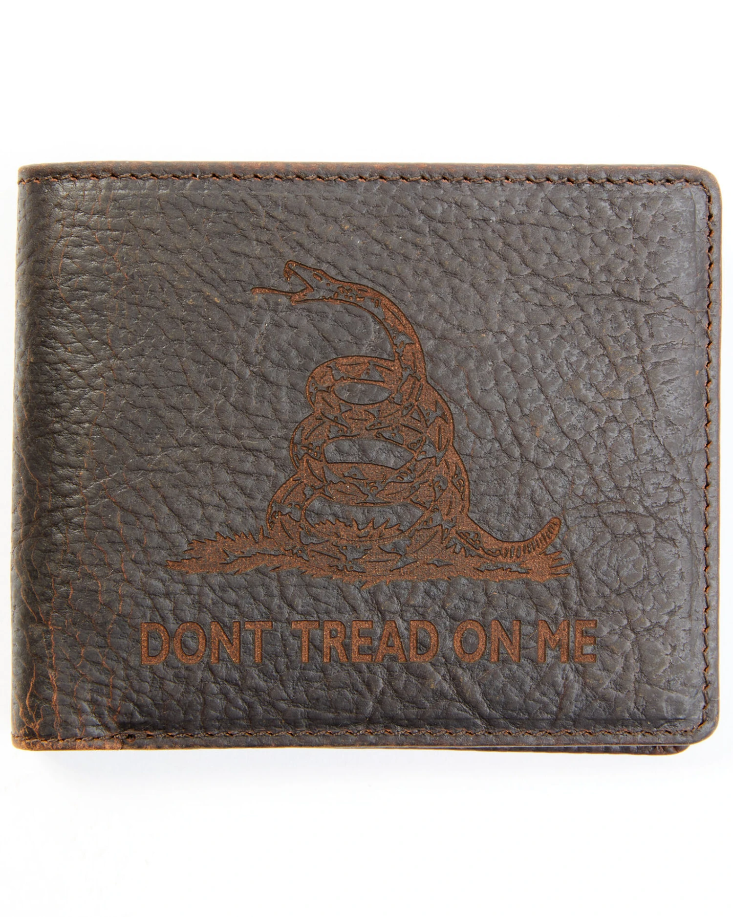 Cody James Men's Brown Don't Tread On Me Bifold Wallet 3 Cody James Men's Brown Don't Tread On Me Bifold Wallet