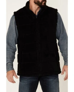 Cody James Men's Black Mesa Quilted Snap-Front Sherpa Vest  -Ariat || Wrangler || Carhartt Shop 2000343385 001 P3