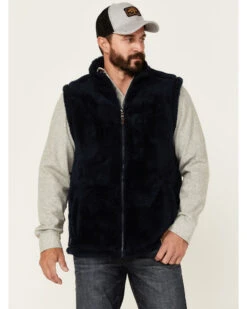 Moonshine Spirit Men's Kern Valley Faux Fur Zip-Front Fleece Vest 