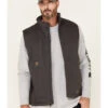 Ariat Men's Rebar Gray Washed Duracanvas Insulated Zip-Front Work Vest 