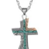 Montana Silversmiths Men's Inner Light Turquoise Cross Necklace 2 Montana Silversmiths Men's Inner Light Turquoise Cross Necklace -Ariat || Wrangler || Carhartt Shop 2000343974 040 P1