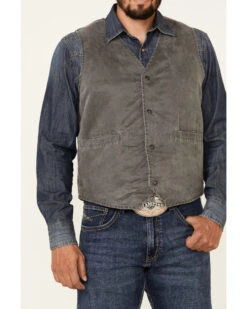 Outback Trading Co. Men's Iron Gray Sebastian Snap-Front Vest  -Ariat || Wrangler || Carhartt Shop 2000344759 022 P3