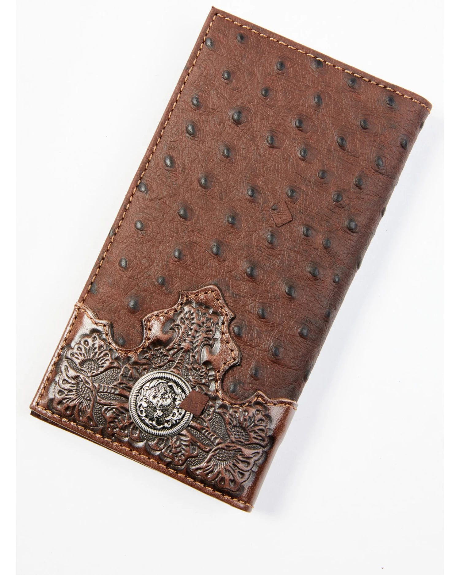 Cody James Men's Bifold Ostrich Print Embossed Rodeo Wallet 3 Cody James Men's Bifold Ostrich Print Embossed Rodeo Wallet
