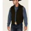 Cripple Creek Men's Concealed Carry Wool Snap-Front Collared Vest  -Ariat || Wrangler || Carhartt Shop 2000349073 341 P1