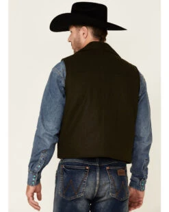 Cripple Creek Men's Concealed Carry Wool Snap-Front Collared Vest  -Ariat || Wrangler || Carhartt Shop 2000349073 341 P4