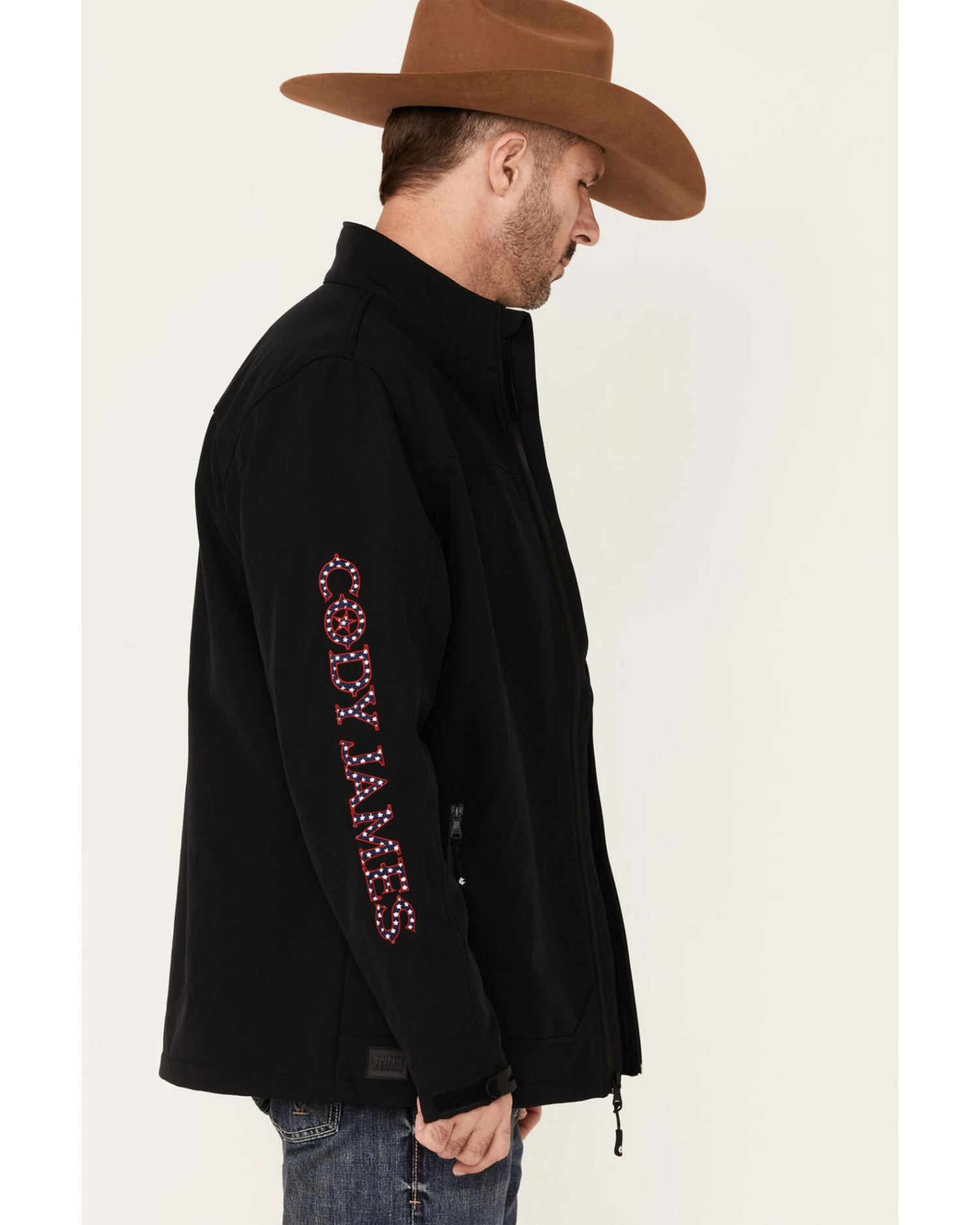 Cody James Core Men's American Embroidered Sleeve Zip-Front Steamboat Jacket 5 Cody James Core Men's American Embroidered Sleeve Zip-Front Steamboat Jacket - Image 3