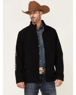 Cody James Core Men's Serape Logo Sleeve Zip-Front Steamboat Jacket 