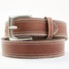 Hawx Men's Brown Triple Contrast Stitch Leather Work Belt -Ariat || Wrangler || Carhartt Shop 2000351928 200 P1