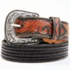 Cody James Men's Brown Floral Hand Tooled Stretch Bonded Strap Western Belt  -Ariat || Wrangler || Carhartt Shop 2000354453 200 P1