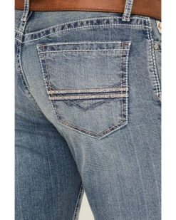 Cinch Men's Ian Medium Stonewash Performance Stretch Slim Bootcut Jeans  -Ariat || Wrangler || Carhartt Shop 2000355871 402 P4