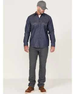 Cody James Men's FR Denim Mount Vernon Long Sleeve Snap Work Shirt 7 Cody James Men's FR Denim Mount Vernon Long Sleeve Snap Work Shirt -Ariat || Wrangler || Carhartt Shop 2000357966 402 P2
