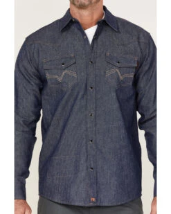 Cody James Men's FR Denim Mount Vernon Long Sleeve Snap Work Shirt 8 Cody James Men's FR Denim Mount Vernon Long Sleeve Snap Work Shirt -Ariat || Wrangler || Carhartt Shop 2000357966 402 P3