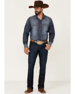 Kimes Ranch Men's Roger Dark Wash Stretch Slim Bootcut Jeans 