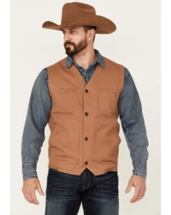 Blue Ranchwear Men's Solid Button-Down Duck Canvas VestÂ