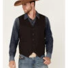 Moonshine Spirit Men's Heather Brown Ridgeline Button-Front Vest  -Ariat || Wrangler || Carhartt Shop 2000359611 200 P1
