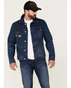 Wrangler X Fender Men's Cowboy Rockstar Patch Denim JacketÂ
