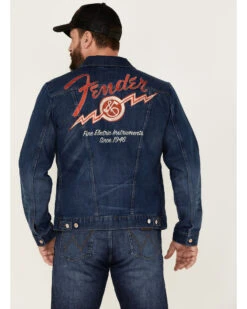 Wrangler X Fender Men's Cowboy Rockstar Patch Denim Jacket  -Ariat || Wrangler || Carhartt Shop 2000362151 402 P4