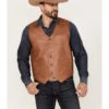 Moonshine Spirit Men's Redhawk Woven Button Down Western Vest 