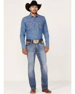 Cody James Men's Dice House Medium Wash Stretch Stackable Straight Jeans 