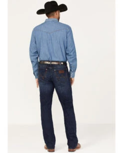 Wrangler Retro Men's Merriam Dark Wash Stretch Slim Bootcut Jeans  -Ariat || Wrangler || Carhartt Shop 2000365062 416 P4
