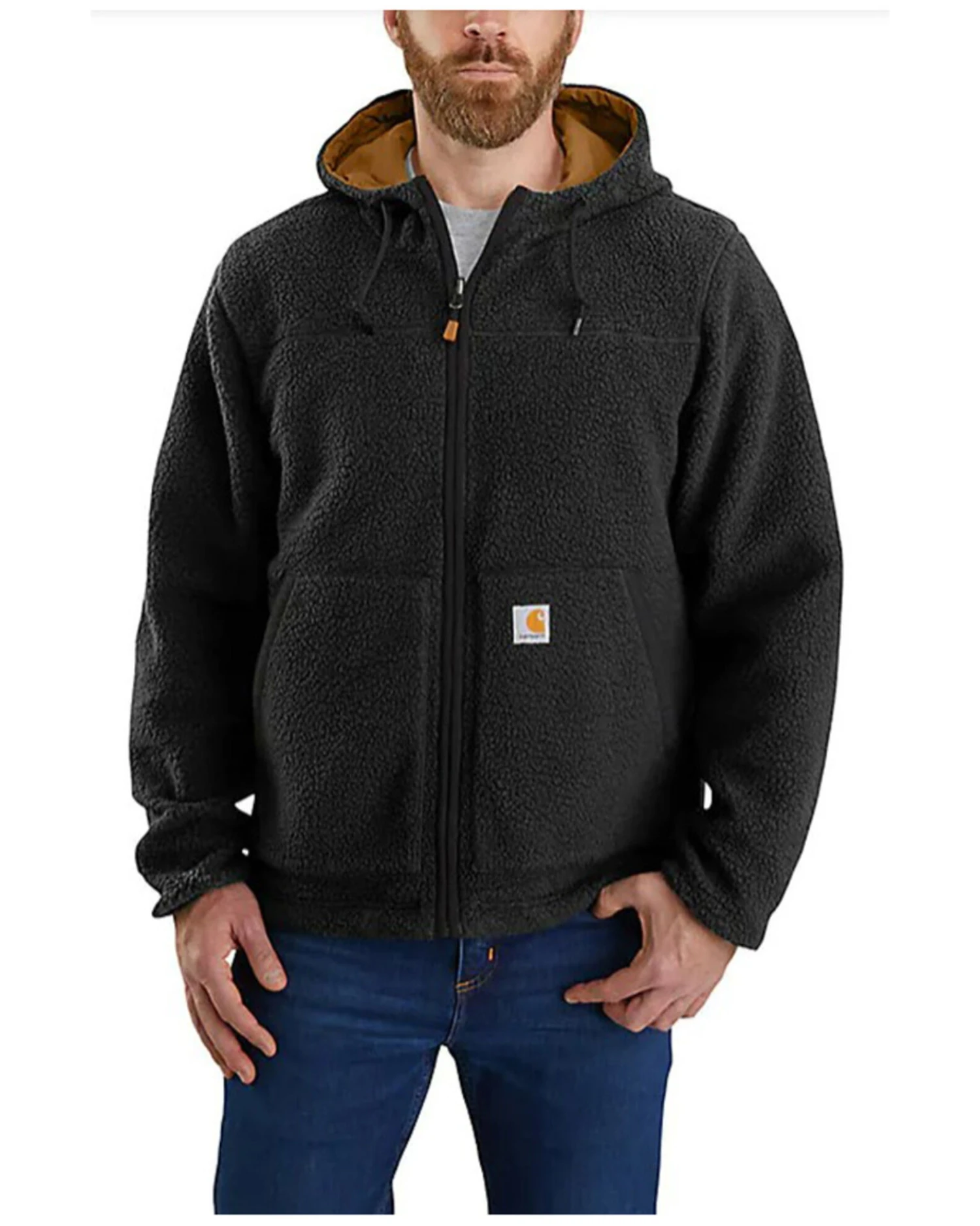 Carhartt Men's Rain Defender Relaxed Fit Fleece Hooded Reversible Jacket 3 Carhartt Men's Rain Defender Relaxed Fit Fleece Hooded Reversible Jacket