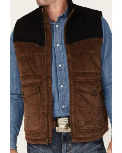 Cody James Men's Waren Corduroy Puffer Vest -Ariat || Wrangler || Carhartt Shop 2000373954 200 P3